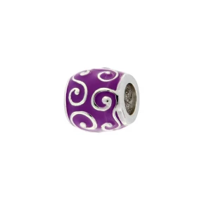 Charm Motif Ethnique Argent 925 Email Violet Dimensions du charm : 11x9mm Diamètre du trou : 5mm Motifs argent base émail ...
