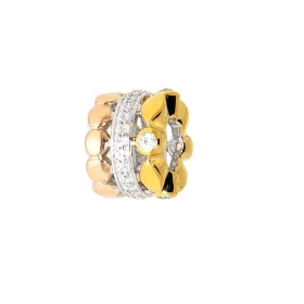  Charm Tribal Argent 925 3 tons oxydes Dimensions du charm : 8x11mm Diamètre du trou : 5mm 1 rang rosé, 1 rang serti d oxy...