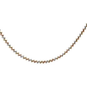 Collier 3 ors 375 maille fantaisie Largeur : 5mm Longueur : 45cm Système d attache : mousqueton