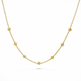 Collier argent 925 doré composé 7 perles ciselées 3mm diamètre Chaîne maille forçat 1mm large Longueur ajustable 45 à 50cm...