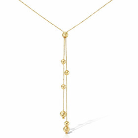 Collier argent 925 doré composé d une partie pendante 4 perles argent lisses 3 ciselées Longueur partie pendante : 73mm Ch...