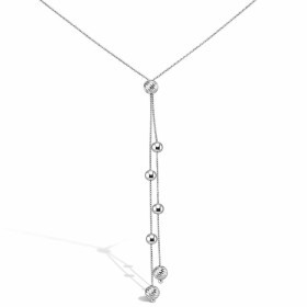 Collier argent 925 rhodié composé d une partie pendante 4 boules argent lisses 3 ciselées Longueur partie pendante : 73mm ...