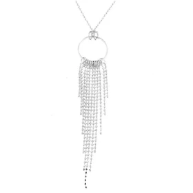 Collier argent maille perlée cercle 18 mm diamètre, plusieurs pendants y sont accrochés Dimension motif (Cercle + pendants...