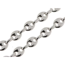 Collier Argent 925 Maille grains café Longueur du collier : 50cm Largeur maille grains café : 7.1mm 