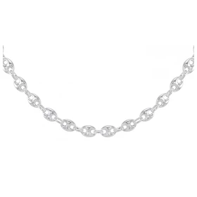  Collier Argent 925 maille grains café Largeur maille : 8mm Longueur du collier : 60cm 