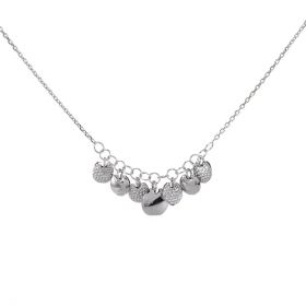 Collier argent rhodié pendants Longueur ajustable 42 à 45cm