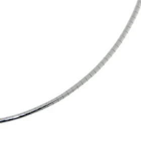  Collier câble semi rigide Argent 925 Maille oméga 1,8mm diamètre, longueur chaine : 40cm 