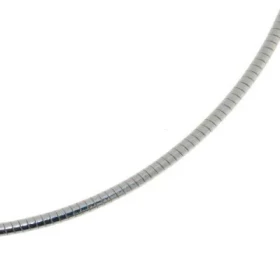  Collier câble semi-rigide Argent 925/1000 Maille oméga 2.3mm diamètre Longueur du collier : 45cm 