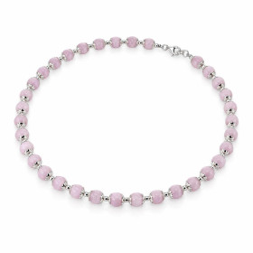 Collier Calottes Fleur Argent 925 Kunzite 8mm x 42cm Collier Argent 925 Kunzite composé calottes boules facettées argent E...