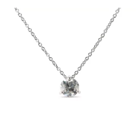Collier Or Blanc 750 Diamant 0.72 carat Chaine maille forcat 1.2mm large par 42cm long completée d un pendentif mobile typ...