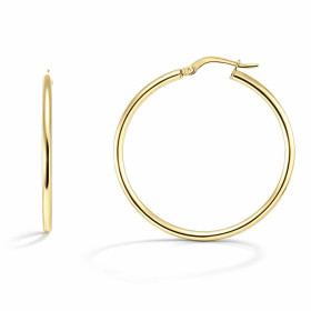 Créoles argent 925 doré composées d un anneau section ronde 3mm large Système d attache : tige sur une charnière Dimension...