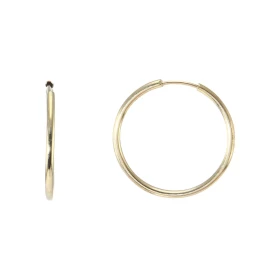 Créoles Or Jaune 375 Section ronde 0,9mm Diamètre extérieur : 1,3cm