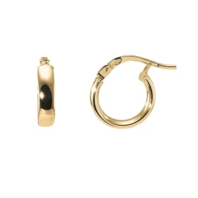 Créoles Section Ovale 12mm Or Jaune 375 Diamètre exterieur : 12mm Section ovale 3x1.5mm Système d attache : charnière