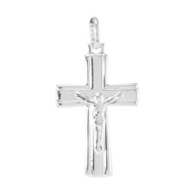 Croix Christ Argent 925 Dimensions du pendentif (bélière incluse) : 36x19mm Dimensions croix : 28x19mm Christ relief