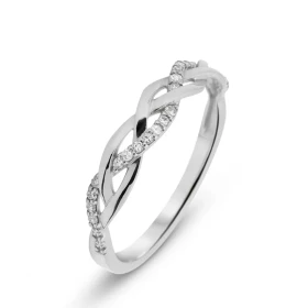  Bague Or Blanc 750 Diamants Cette bague est sertie 20 diamants totalisant 0,10 carat La largeur bague vue dessus est 4mm ...