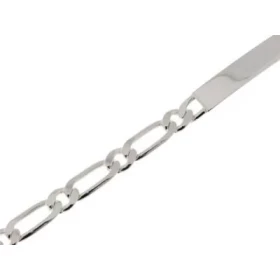  Bracelet gourmette Argent 925 pour homme Maille figaro alternée Largeur maille : 6mm Longueur du bracelet : 21cm Epaisseu...