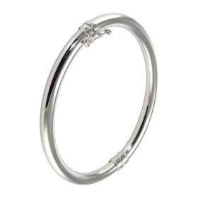 Jonc or blanc 375 Section ronde (creuse) : 5mm large Dimensions intérieures : 51x59mm Système d attache : fermeture par re...