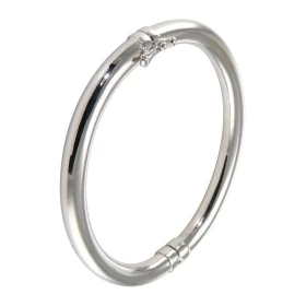 Jonc or blanc 375 Section ronde (creuse) : 6mm large Dimensions intérieures : 51x59mm Système d attache : fermeture par re...