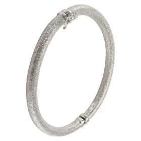 Jonc or blanc 375 martelé Section ronde (creuse) : 5mm large Dimensions intérieures : 54x62mm Système d attache : fermetur...