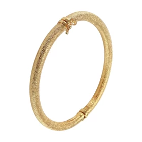Jonc or jaune 375 martelé Section ronde (creuse) : 5mm large Dimensions intérieures : 54x62mm Système d attache : fermetur...