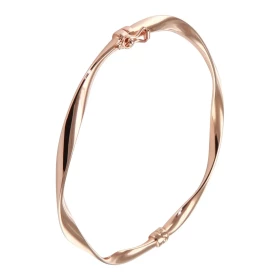 Jonc torsadé or rose 375 Section ovale (creuse) : 3,8mm large Dimensions intérieures : 53x59mm Système d attache : fermetu...