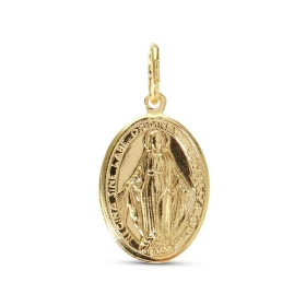 Médaille Vierge Miraculeuse argent doré Dimension (bélière incluse) : 15x28mm Epaisseur : 2mm