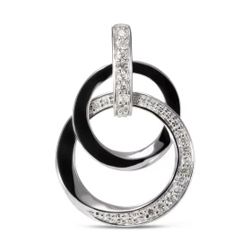 Pendentif Or Blanc 750 diamants Ce pendentif est serti 17 diamants totalisant 0,154 carat Les dimensions du pendentif sont...