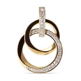 Pendentif Or Jaune 750 diamants Ce pendentif est serti 17 diamants totalisant 0,154 carat Les dimensions du pendentif sont...