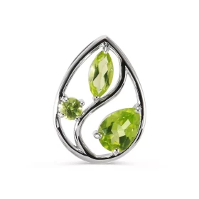 Pendentif Arbre Vie Argent Péridot Motif Argent 925 rhodié mesurant 18x13mm Ce pendentif est serti d une pierre ronde 3mm,...