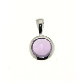  Pendentif Argent 925 Améthyste Pierre ronde 7mm diamètre Dimensions du pendentif (bélière incluse) : 16 x 9 mm 