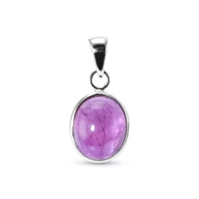 Pendentif Argent 925 Améthyste Ovale 10x8mm Cabochon Serti Clos Pendentif Argent 925 Améthyste Ce pendentif est serti d un...