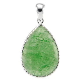 Pendentif Argent 925 Aventurine Poire 24x17mm Pierre taille cabochon forme poire mesurant 24x17mm Dimensions du pendentif ...
