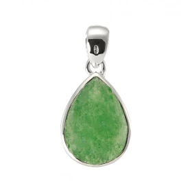 Pendentif Argent 925 Aventurine facettée 18x13mm Pierre forme poire facettée mesurant 18x13mm Dimensions du pendentif (bél...