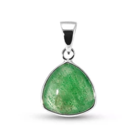Pendentif Argent 925 Aventurine Triangulaire 10x10mm Cabochon Pendentif Argent 925 Aventurine Ce pendentif est serti d une...
