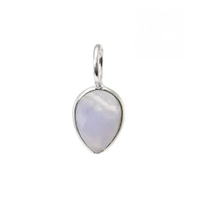 Pendentif Argent 925 Calcédoine Bleue Poire facettée 9x7mm Pierre forme poire facettée mesurant 9x7mm Dimensions du penden...
