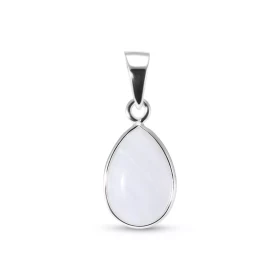 Pendentif Argent 925 Calcédoine Poire 12x8mm Cabochon Pendentif Argent 925 Calcédoine Ce pendentif est serti d une pierre ...