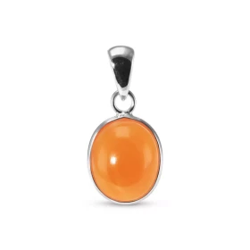 Pendentif Argent 925 Cornaline Ovale 10x8mm Cabochon Serti Clos Pendentif Argent 925 Cornaline Ce pendentif est serti d un...