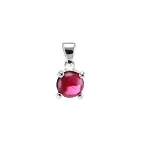 Pendentif Argent 925 serti d un Grenat rond Diamètre pierre : 6mm Dimensions du pendentif (bélière incluse) : 12x6 mm Mont...