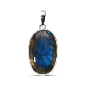Pendentif Argent 925 Labradorite Ovale 18x30mm Dimensions pierre : 18x30mm Forme pierre : Ovale Type taille : cabochon Typ...