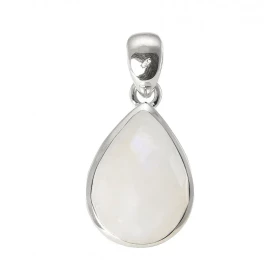 Pendentif Argent 925 Labradorite facettée 18x13mm Pierre forme poire facettée mesurant 18x13mm Dimensions du pendentif (bé...