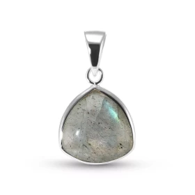 Pendentif Argent 925 Labradorite Triangulaire 10x10mm Cabochon Pendentif Argent 925 Labradorite Ce pendentif est serti d u...