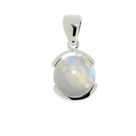 Pendentif Argent 925 Labradorite serti d une pierre 12mm Hauteur bélière : 2,5cm