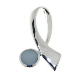 Pendentif Argent 925 Nacre Bleue Dimensions du pendentif: 30 x 20 mm 