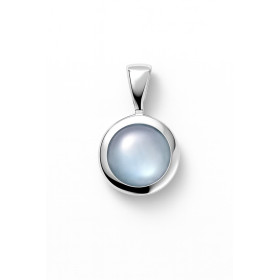 Pendentif Argent 925 Nacre Pierre ronde 7mm diamètre Dimensions du pendentif (bélière incluse) : 16 x 9 mm 