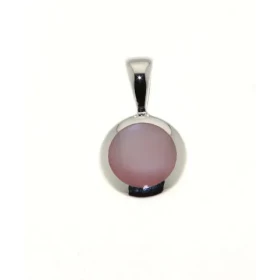 Pendentif Argent 925 Nacre Pierre ronde 7mm diamètre Dimensions du pendentif (bélière incluse) : 16 x 9 mm 