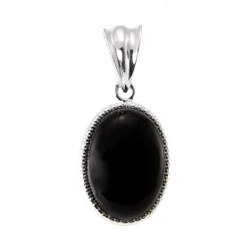 Pendentif Argent 925 Onyx Ovale 19x13mm Pierre taille cabochon forme ovale mesurant 19x13mm Dimensions du pendentif (béliè...