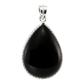 Pendentif Argent 925 Onyx Poire 24x17mm Pierre taille cabochon forme poire mesurant 24x17mm Dimensions du pendentif (béliè...