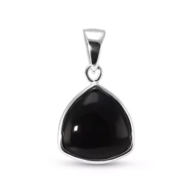 Pendentif Argent 925 Onyx Triangulaire 10x10mm Cabochon Pendentif Argent 925 Onyx Ce pendentif est serti d une pierre tria...