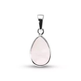 Pendentif Argent 925 Quartz Rose Poire 12x8mm Cabochon Pendentif Argent 925 Quartz Rose Ce pendentif est serti d une pierr...