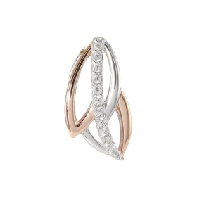 Pendentif Argent 925 Rhodié Rosé pavés d Oxydes Le pavage est composé 18 oxydes zirconium 1mm diamètre Dimensions du pende...